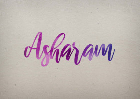 Asharam Watercolor Name DP