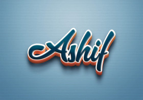 Cursive Name DP: Ashif