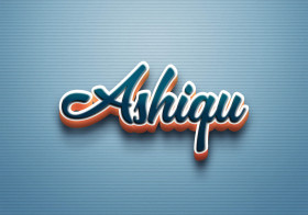 Cursive Name DP: Ashiqu