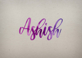 Ashish Watercolor Name DP