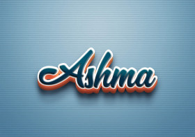 Cursive Name DP: Ashma