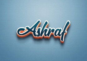 Cursive Name DP: Ashraf