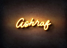 Glow Name Profile Picture for Ashraf