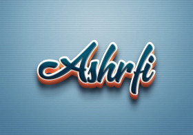 Cursive Name DP: Ashrfi