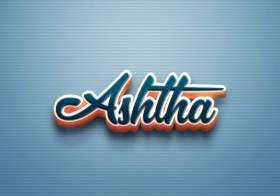 Cursive Name DP: Ashtha