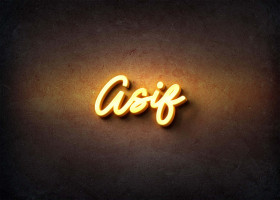 Glow Name Profile Picture for Asif