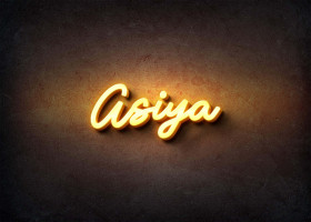 Glow Name Profile Picture for Asiya