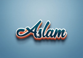 Cursive Name DP: Aslam