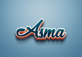 Cursive Name DP: Asma
