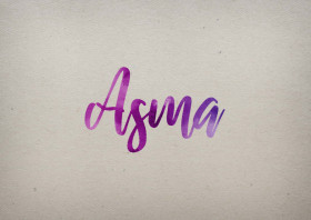 Asma Watercolor Name DP