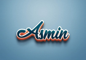 Cursive Name DP: Asmin