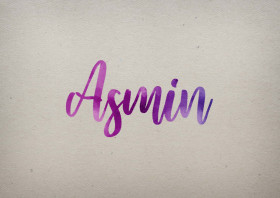 Asmin Watercolor Name DP