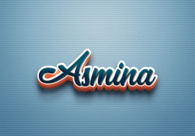 Cursive Name DP: Asmina