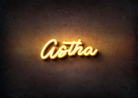 Glow Name Profile Picture for Astha