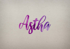 Astha Watercolor Name DP