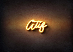 Glow Name Profile Picture for Atif
