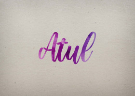 Atul Watercolor Name DP
