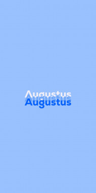 Name DP: Augustus