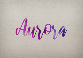 Aurora Watercolor Name DP