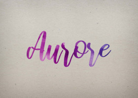 Aurore Watercolor Name DP