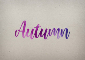 Autumn Watercolor Name DP