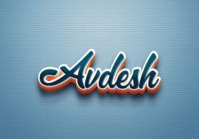 Cursive Name DP: Avdesh