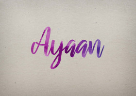 Ayaan Watercolor Name DP