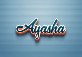 Cursive Name DP: Ayasha