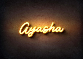 Glow Name Profile Picture for Ayasha