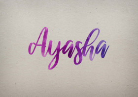 Ayasha Watercolor Name DP