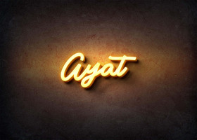 Glow Name Profile Picture for Ayat