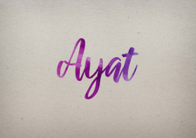 Ayat Watercolor Name DP