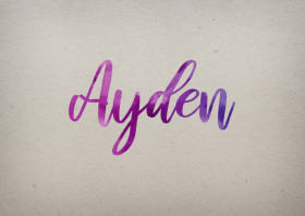 Ayden Watercolor Name DP