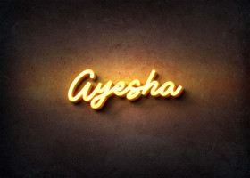 Glow Name Profile Picture for Ayesha