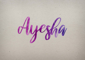 Ayesha Watercolor Name DP
