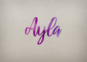 Ayla Watercolor Name DP
