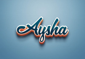 Cursive Name DP: Aysha