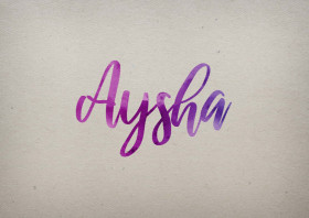 Aysha Watercolor Name DP
