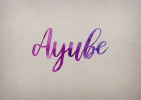 Ayube Watercolor Name DP