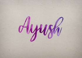 Ayush Watercolor Name DP