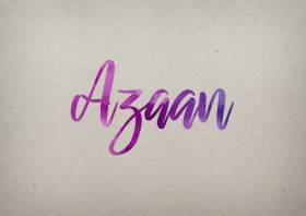 Azaan Watercolor Name DP