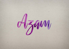 Azam Watercolor Name DP