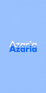 Name DP: Azaria