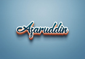 Cursive Name DP: Azaruddin