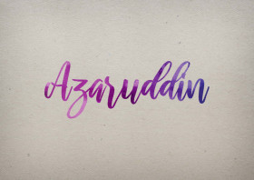 Azaruddin Watercolor Name DP