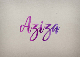 Aziza Watercolor Name DP