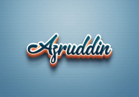 Cursive Name DP: Azruddin