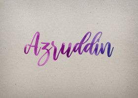 Azruddin Watercolor Name DP