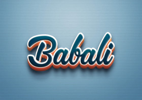 Cursive Name DP: Babali