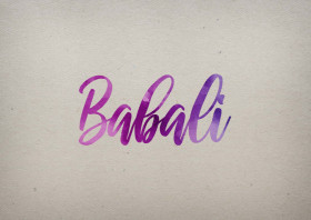 Babali Watercolor Name DP
